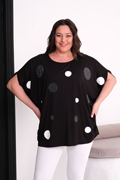 Esina Women's Stone Detailed Viscose Cape Blouse