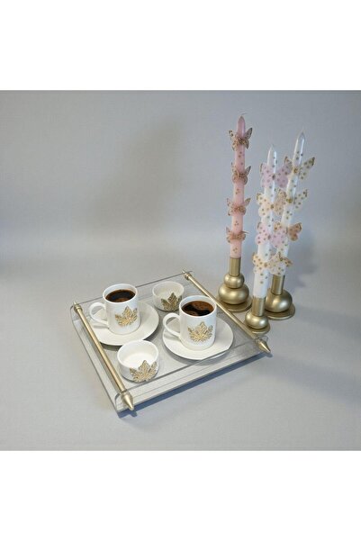 iQey Home Single Plexiglass Presentation Tray 25X21 cm Brass Plated