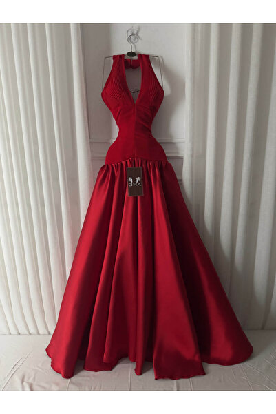 Ora red evening dress