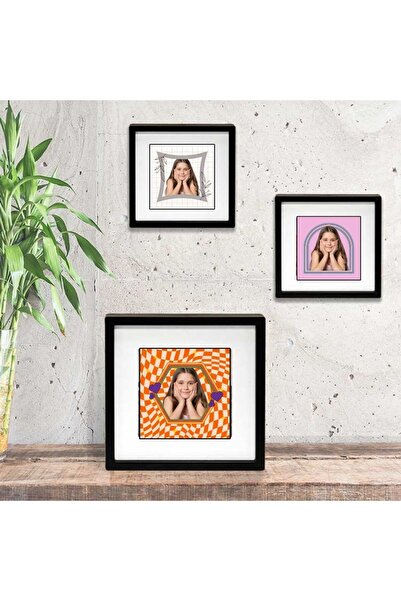 Çılgıntrend Pola Frame with Photo Adhesive Removable Mat, Special for Childre...