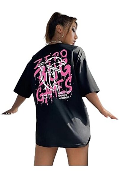 MARKATEM Tricou supradimensionat imprimat, stil stradal