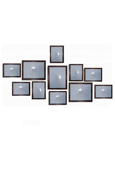 LunaRe Home Art&Design Şık Tasarımlı Kahverengi 11'li Set Polimer Resim Çerçe...