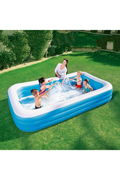 Vivendo Piscina exterioara gonflabila 2 inele, Family Pool, 305*183*55cm