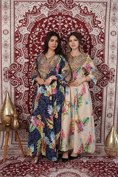 AFandina Flora Royal Embroidered Jalabiya SM-79