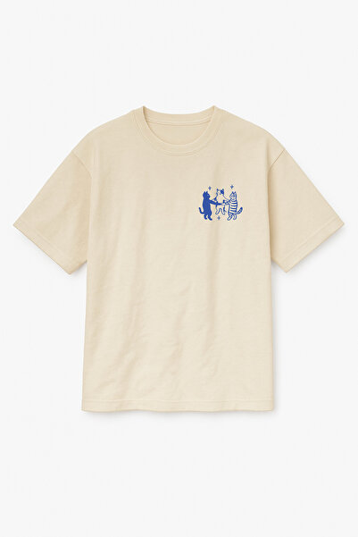 Altair Tr Oversize Unisex Cats Printed T-Shirt