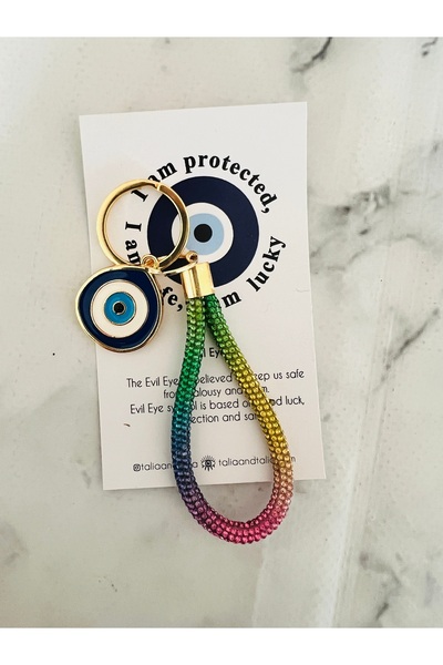 Talia&Talia Evil Eye Beaded Keychain and Bag Charm