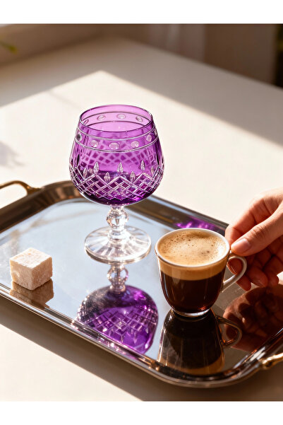 Margerie Crystal Goods Margerie Ardea Bohemia Crystal Hand Cut Coffee Side Cu...