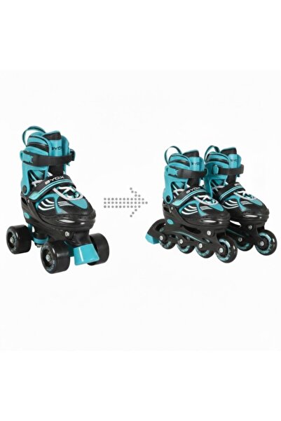 byox 2 in1 LED Roller Skates, Adjustable 34-38, ABEC-5, Roller & Skate