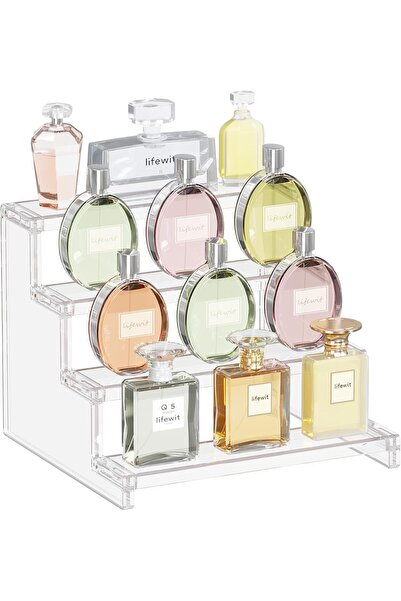 Lifewit 4 Tier Perfume Organizer, Clear Fragrance Shelf, Acrylic Display Stan...