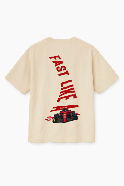Altair Tr Oversize Unisex Fast Like a F1 Printed T-Shirt