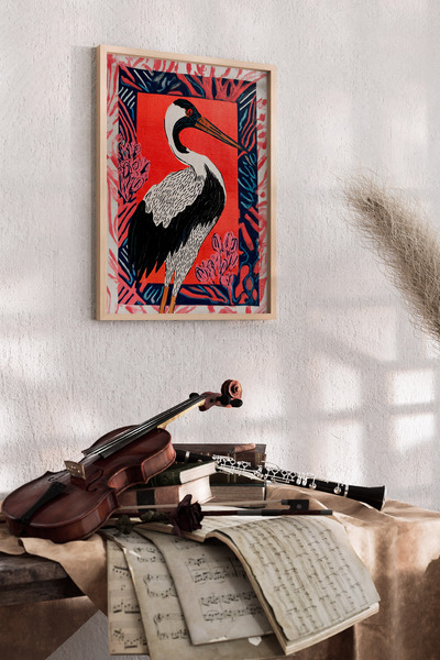 Artiera Εικόνα με ζωγραφική στο χέρι από κοράλλια και λουλούδια με σχέδιο που...