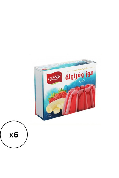 Zidnee Banana & Strawberry Jelly, 85 gm x 6