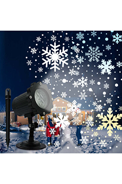 Vivendo Vivendo® Snowflake Laser Projector, White, For Outdoor