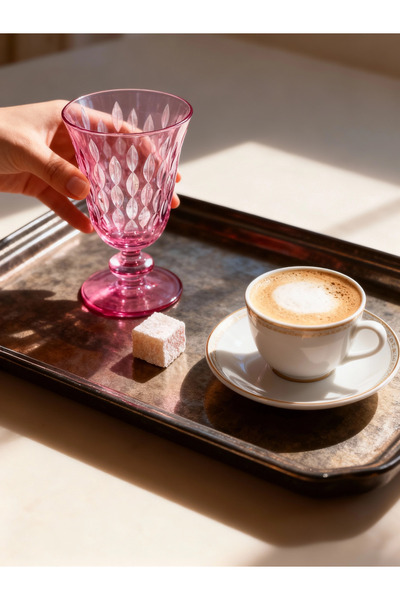 Margerie Crystal Goods Margerie Royal El Kesimi Kadeh 200cc | Su Kadehi & Kah...