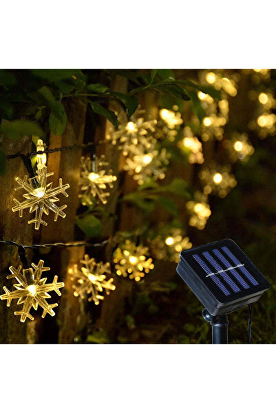 Vivendo Instalatie Solara Vivendo® 7m cu 50 LED-uri Fulgi de Nea Cristal, Alb...