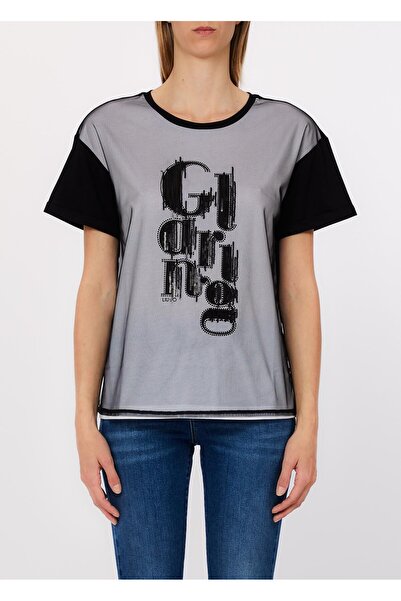 liu.jo Liu Jo Üstü Tül Detaylı T.shirt