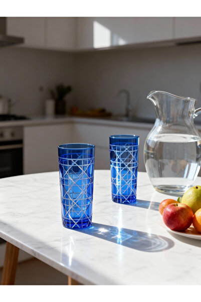 Margerie Crystal Goods Margerie Gloria El Kesme Kristal Uzun Su Bardağı 485cc...