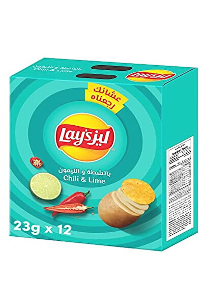 Lay's Lays Chili and Lime Potato Chips, 23 gm × 12