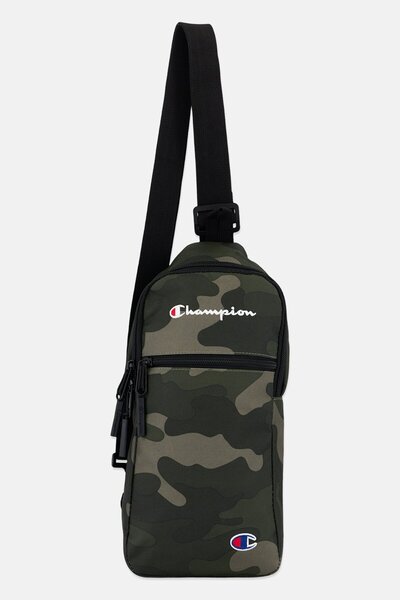 Champion Men Brand Logo Cross Body Bag 34 H x 19 L x 6 W cm, Olive