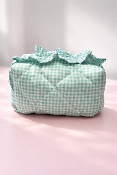 Generic FABRICWORKS Mini Quilted Bag with Ruffle