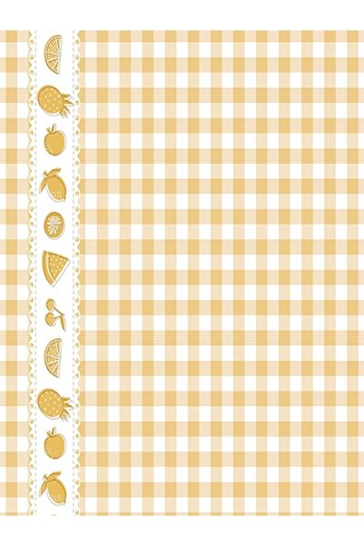 YEK HOME TEKSTİL New Pattern Lined Erasable Hygienic Square Plaid Border Patt...