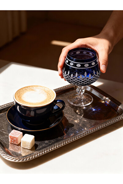 Margerie Crystal Goods كوب قهوة مارجيري أرديا بوهيميا كريستال مقطوع يدويًا سع...