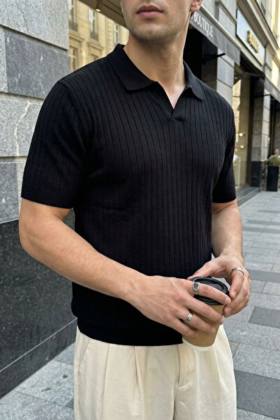 Livio Ferri Sion Regular Fit Men's Short Sleeve Knitwear Polo Neck T-Shirt