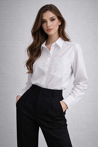 EGZOTİK ASORTİK Fisto Pocketed Poplin Shirt