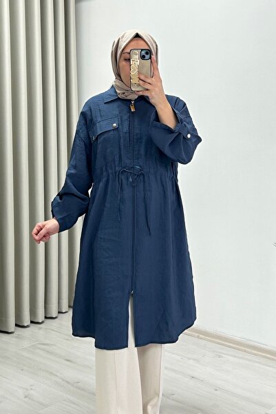 T Moda Store Ecru Tex Wide Fit Summer Kupra Fabric Medium Length Waist Drawst...