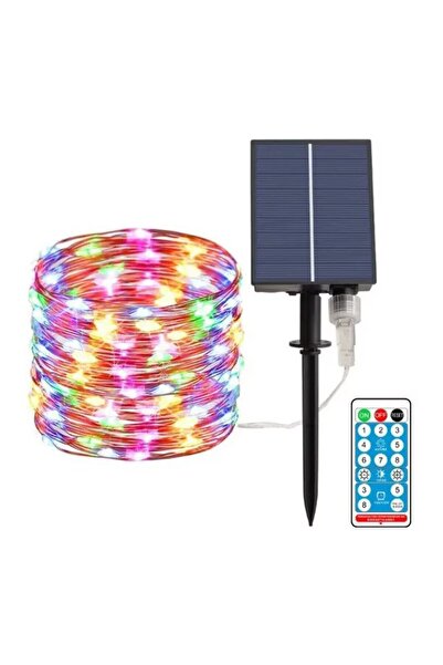 Vivendo Ghirlanda Luminoasa Solara Vivendo® Cupru 30m, 300 MiniLED, 8 Program...