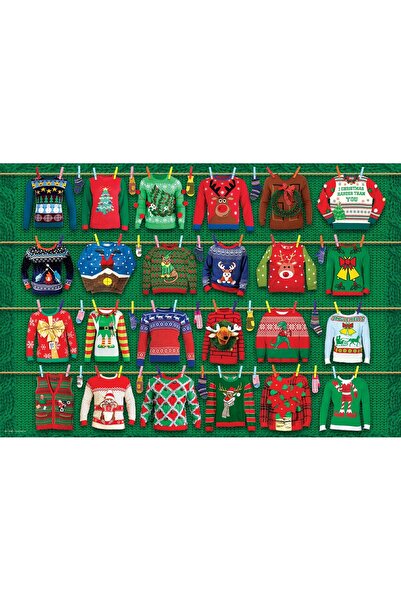 Eurographics Puzzle 550 piese - Cutie de metal Pulovere urâte de Crăciun (Eur...