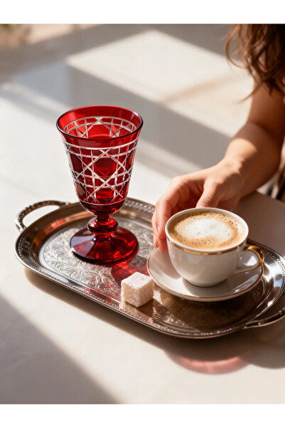 Margerie Crystal Goods Margerie Gloria El Kesme Kristal Kadeh 200cc | Kahve Y...