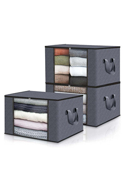 OEM Set of 3 clothes storage bags, 60x40x35 cm, 84 l, Grey