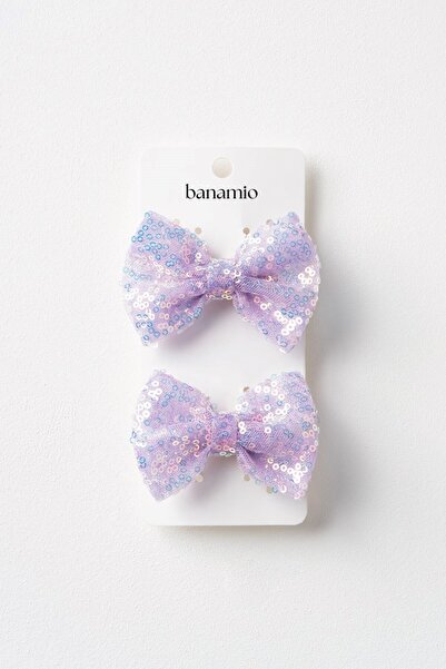 Banamio 2-dijelni set sa šljokicama, srednje veličine, mašnom i dvostrukom ko...