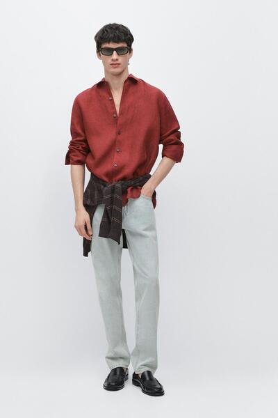 Massimo Dutti %100 keten gömlek