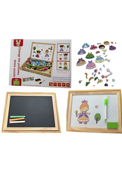 ADIRI SHOP Образователна игра – Магнитен пъзел с дъска 2 в 1