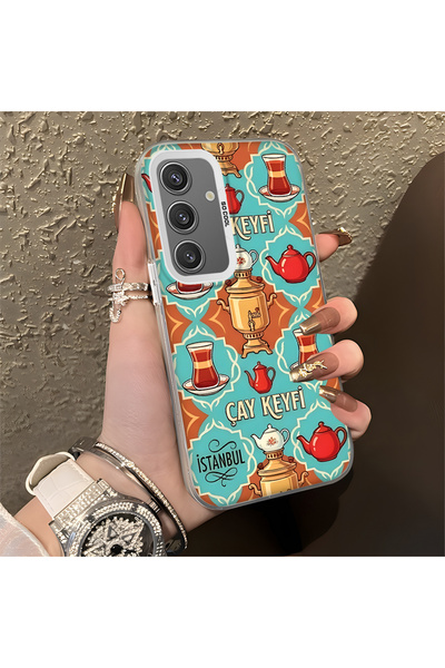 Hontinga حافظة هاتف سامسونج جالاكسي S24 متوافقة مع حافة السيليكون الصلبة والم...