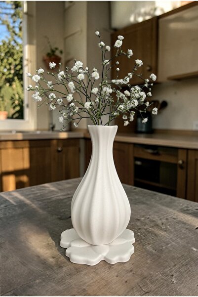 Evremly Home Dekoratif Bohem Vazo | Lotus Standlı