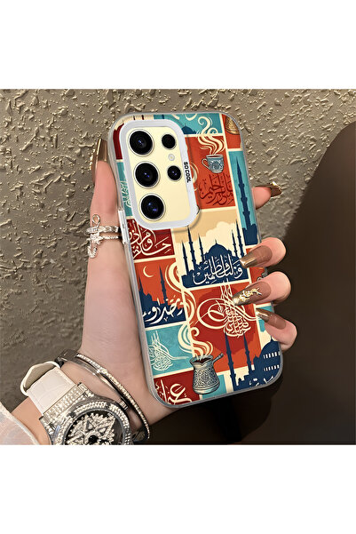 Hontinga حافظة هاتف سامسونج جالاكسي S24 الترا متوافقة مع الحواف السيليكونية ا...