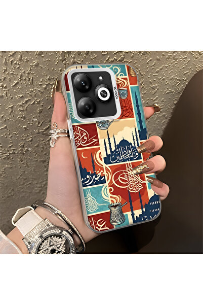 Hontinga حافظة هاتف تكنو سبارك 20 متوافقة مع الحواف السيليكونية الصلبة والمضا...