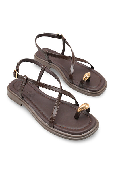 Riccon Women's Flip Flop Sandals 00121005 Brown Rustic