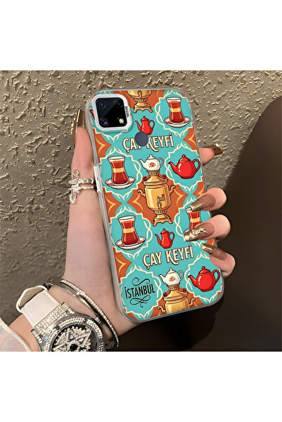 Hontinga حافظة هاتف Realme C25 متوافقة مع الحواف السيليكونية الصلبة والمضادة ...