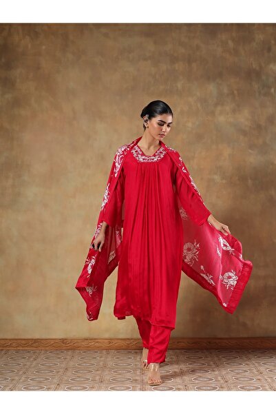 PRIYA'S PANACHE Pure Chinon Anarkali Dress Kurta Set for Women Indian Ethnic ...