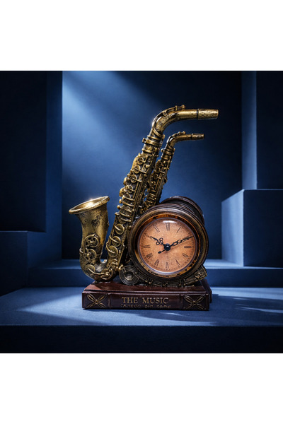 English Home Dekoratif Saksafon Detaylı Saat