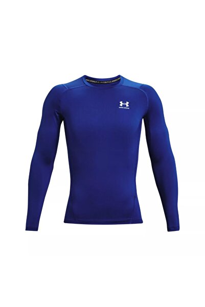 Under Armour HeatGear Armour Compression Long Sleeve Shirt, Polyester, Blue (...