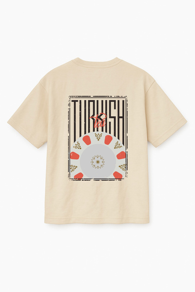 Altair Tr Oversize Unisex Turkish Tea Printed T-Shirt