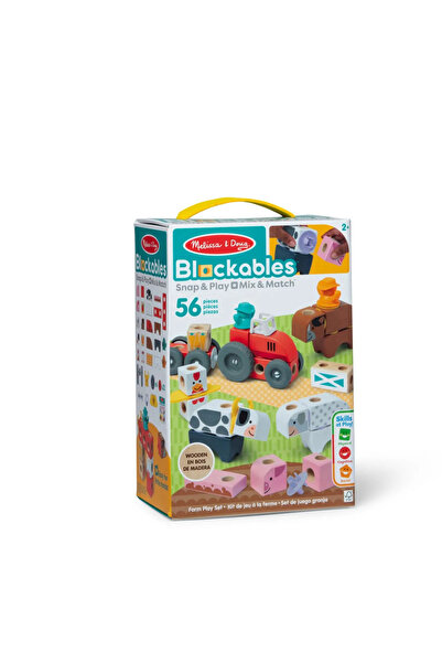 Melissa and Doug Melissa & Doug Wooden Farm Building Set, 56 pcs