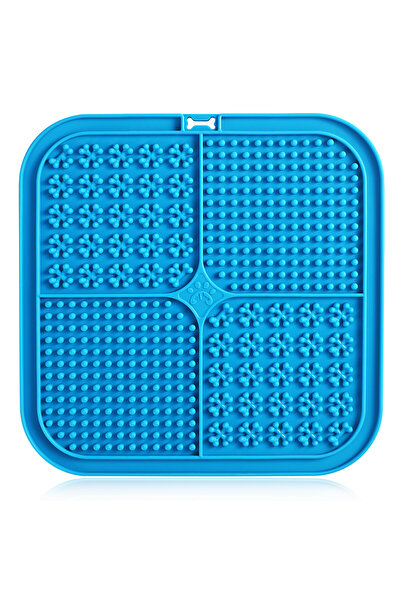 OKTANE Oktane® lick mat feeding mat for dogs and cats square 20X20cm Blue
