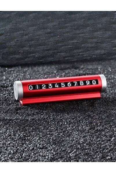 Yıldız İzi Kırmızı Metal Kasa Numara Çevirmeli Araç İçi Telefon Numaratör Par...