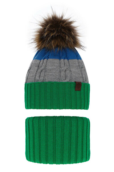 MiniKids Комплект капак и водосточна тръба в зелен цвят Karmel